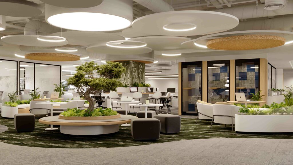 office space planning layout designed by Comet Architects Egypt