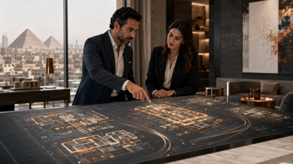AI in architecture supporting commercial design decisions at a Comet Architects project in Cairo