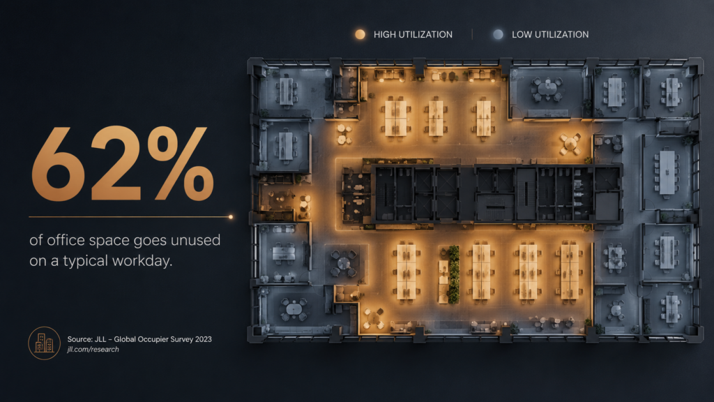 Data driven design and space utilization analysis informing commercial design decisions with AI in architecture