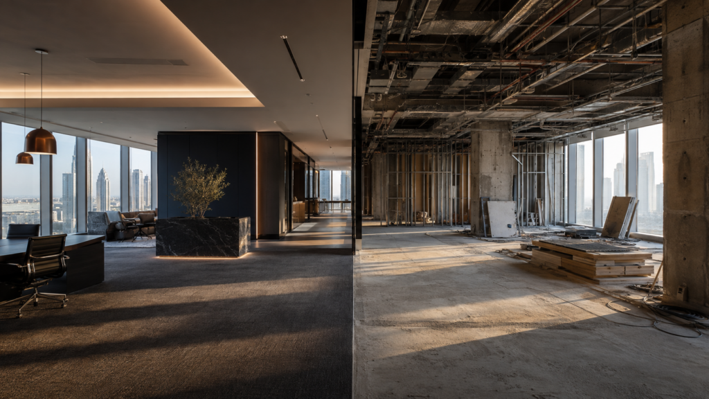 office renovation planning in a Dubai corporate workplace