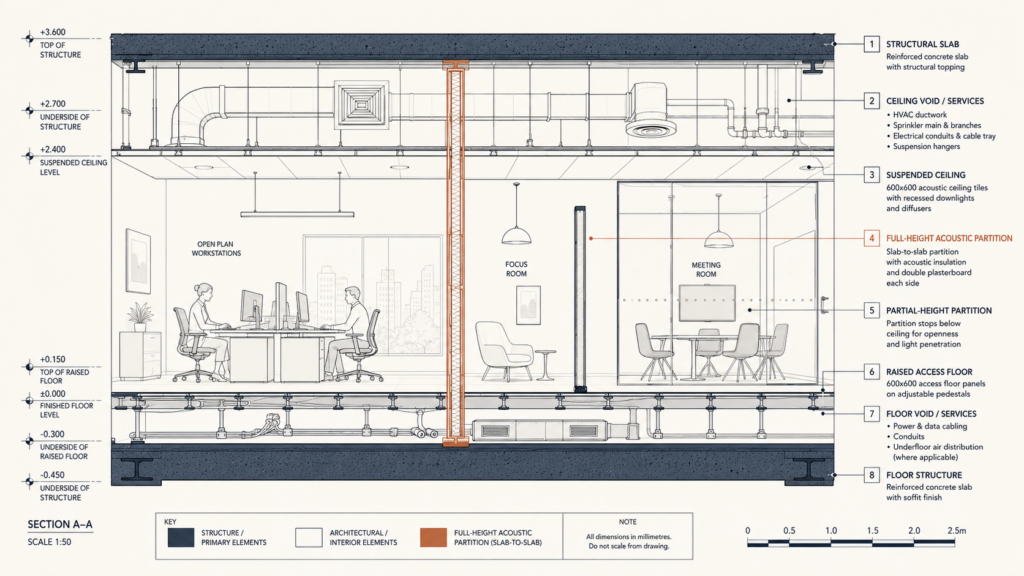 office fit out cost drivers partition density and services