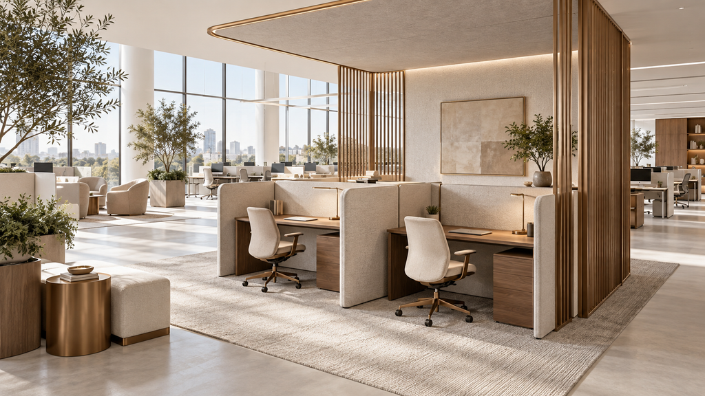 a focus zone in use in a bright corporate office